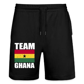 Équipe du Ghana de football - Short de jogging bio TRAINER Stanley/Stella unisexe - noir - Devant - Nik (191cm) & Marisol (170cm)