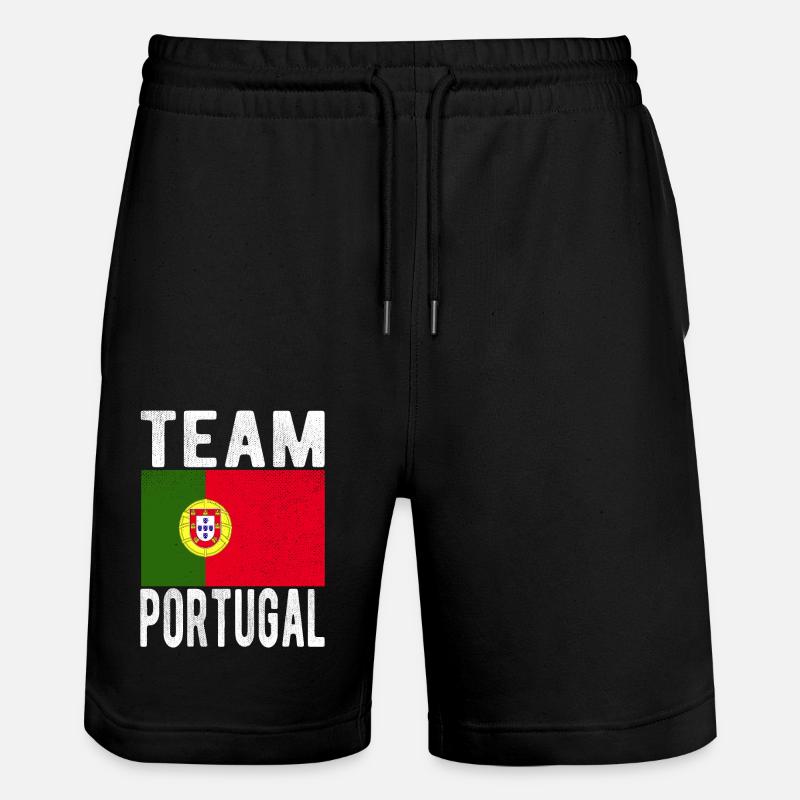 Drapeau du Portugal - Short de jogging bio TRAINER Stanley/Stella unisexe - noir