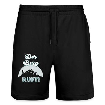 Lustiger Spruch für Wanderer Hiker Bergsteiger - Stanley/Stella Unisex Bio Joggingshorts Trainer  - Schwarz - Vorne - Nik (191cm) & Marisol (170cm)