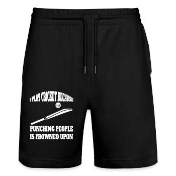Cricket Gift Cricket Slogan Cricket Fan Team - Short de jogging bio TRAINER Stanley/Stella unisexe - noir - Devant - Nik (191cm) & Marisol (170cm)