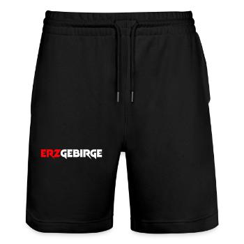 Erzgebirge meine Heimat - Stanley/Stella Unisex Bio Joggingshorts Trainer  - Schwarz - Vorne - Nik (191cm) & Marisol (170cm)