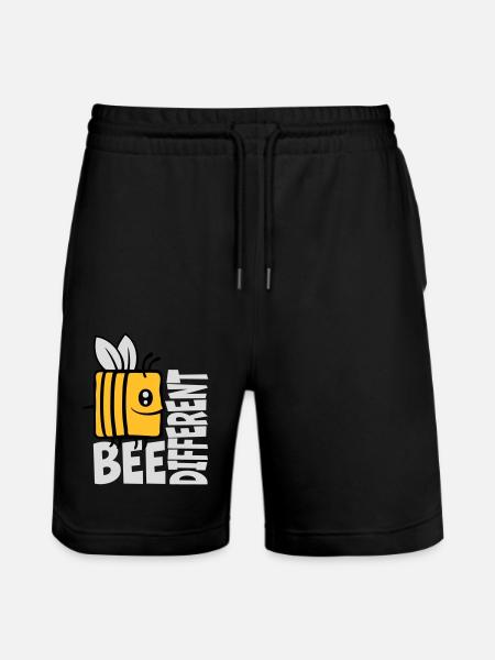 bee different saying quote - Stanley/Stella Trainer Unisex Organic Jogging Shorts - black
