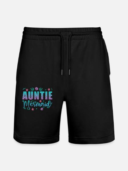 Aunt Mermaid - Stanley/Stella Trainer Unisex Organic Jogging Shorts - black