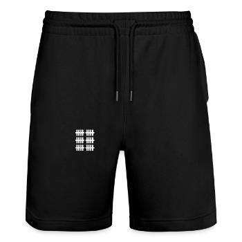 30 years 30 years tally list 30 birthday - Stanley/Stella Trainer Unisex Organic Jogging Shorts - black - Front - Nik (191cm) & Marisol (170cm)