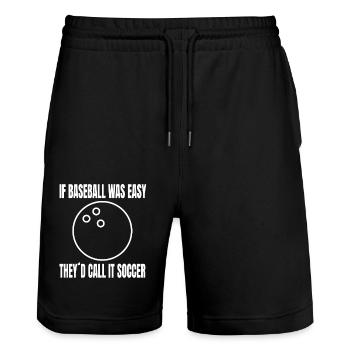 Baseball Baseball Game Gift Baseball Lovers - Stanley/Stella Trainer Unisex Organic Jogging Shorts - black - Front - Nik (191cm) & Marisol (170cm)
