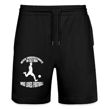 Entraîneur de football Joueur de football Footballeur - Short de jogging bio TRAINER Stanley/Stella unisexe - noir - Devant - Nik (191cm) & Marisol (170cm)