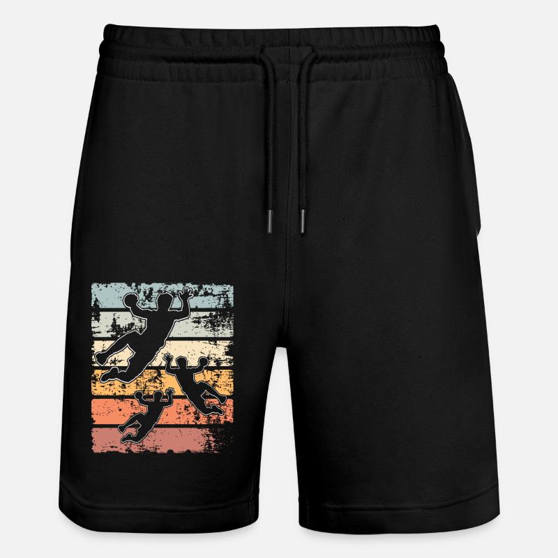 Handball Handball Player - Stanley/Stella Trainer Unisex Organic Jogging Shorts - black