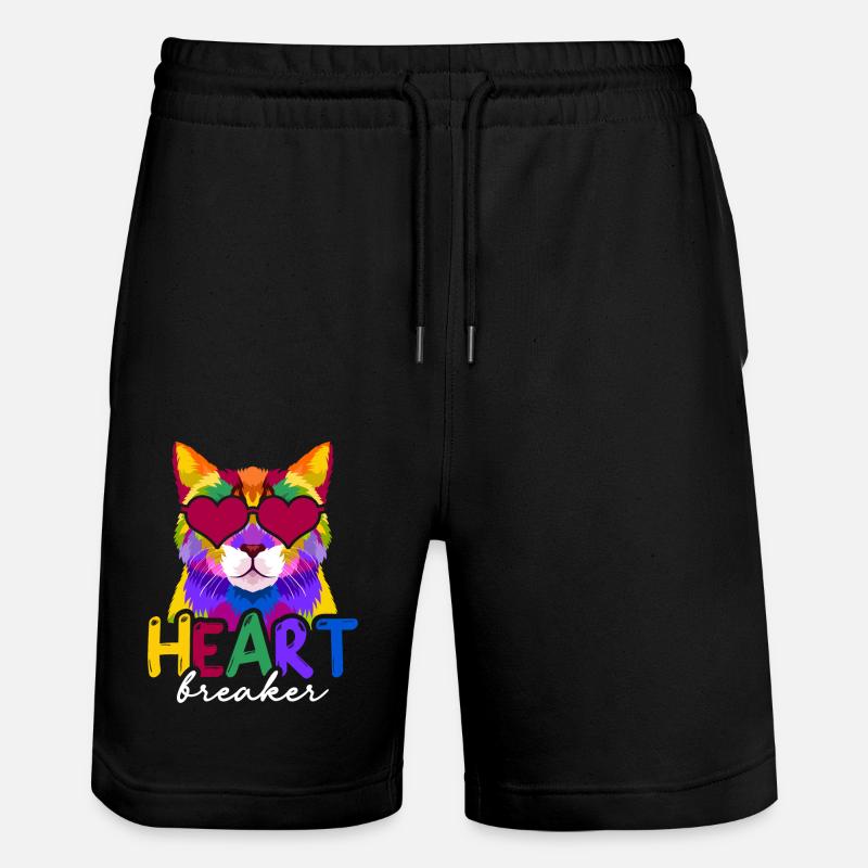 Anti-Saint-Valentin célibataire Heartbreaker - Short de jogging bio TRAINER Stanley/Stella unisexe - noir