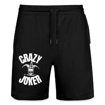 joker, humorous t-shirt, gift, men, woman - Stanley/Stella Trainer Unisex Organic Jogging Shorts - black - Front - Nik (191cm) & Marisol (170cm)