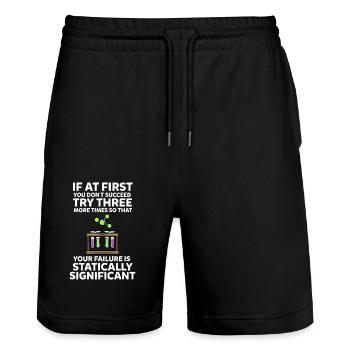 Chemistry Chemistry Teacher Saying - Stanley/Stella Trainer Unisex Organic Jogging Shorts - black - Front - Nik (191cm) & Marisol (170cm)