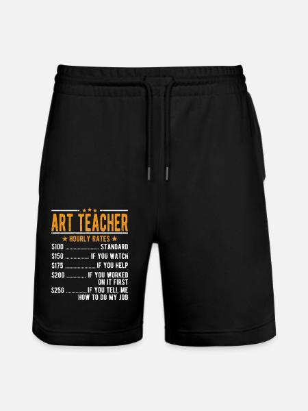 Kunstlehrer Stundenlohn - Stanley/Stella Unisex Bio Joggingshorts Trainer  - Schwarz