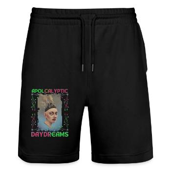 Apocalypse, environmental protection, climate protection, Earth Day - Stanley/Stella Trainer Unisex Organic Jogging Shorts - black - Front - Nik (191cm) & Marisol (170cm)