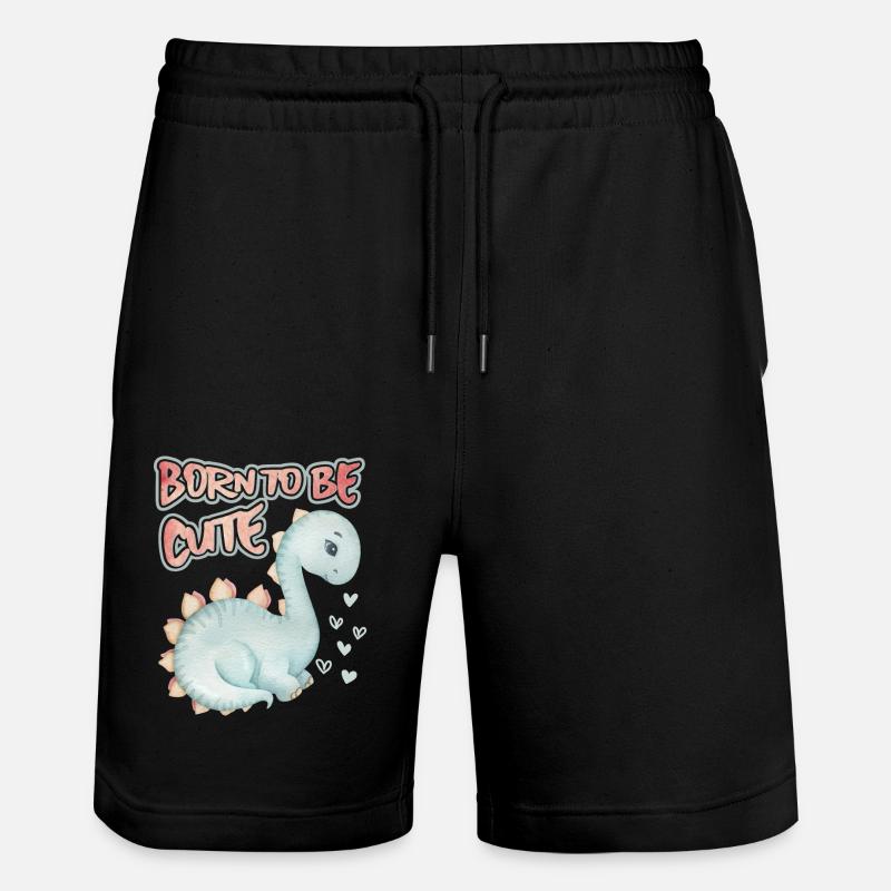 Bébé dinosaure, disant, mignon-dinosaure - Short de jogging bio TRAINER Stanley/Stella unisexe - noir