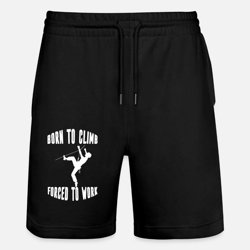 Kletterer Bergsteigen Berg Bergklettern Klettern - Stanley/Stella Unisex Bio Joggingshorts Trainer  - Schwarz