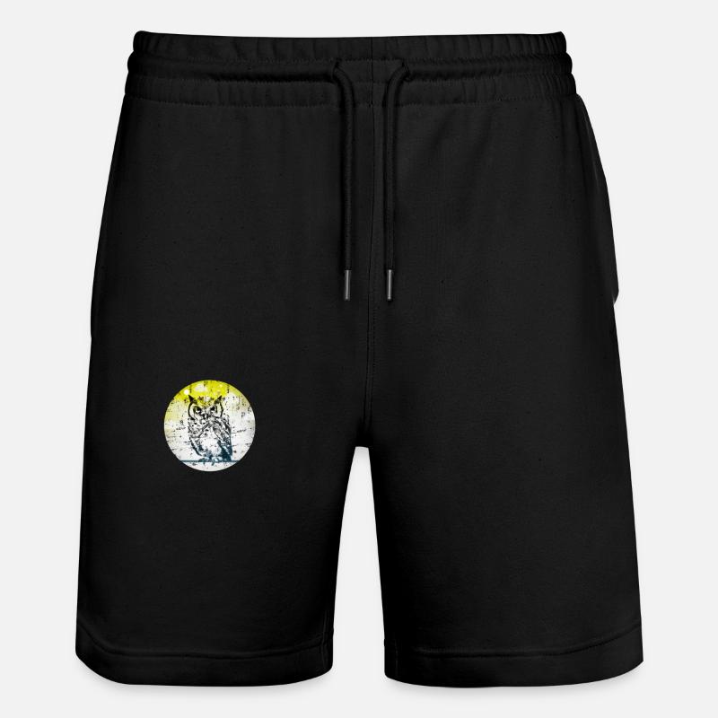 Eule Gemälde Malen Dirty Modern - Stanley/Stella Unisex Bio Joggingshorts Trainer  - Schwarz