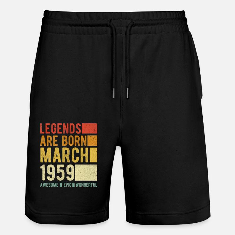 Anniversaire Mars 1959 - Short de jogging bio TRAINER Stanley/Stella unisexe - noir