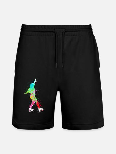 Splash Art rollerblade inline skating - Stanley/Stella Trainer Unisex Organic Jogging Shorts - black