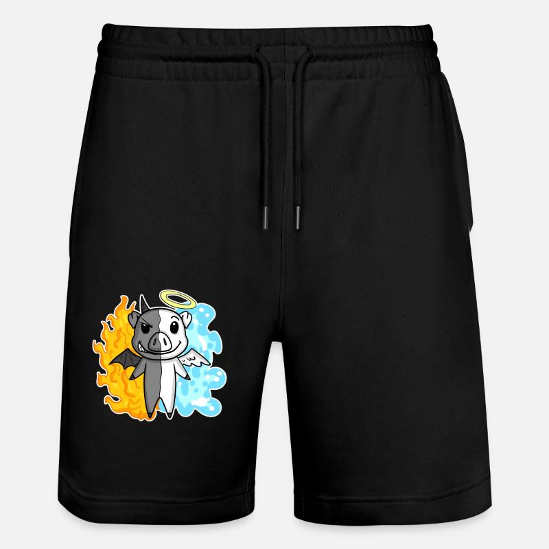 Cochon - Ange et Diable - Short de jogging bio TRAINER Stanley/Stella unisexe - noir