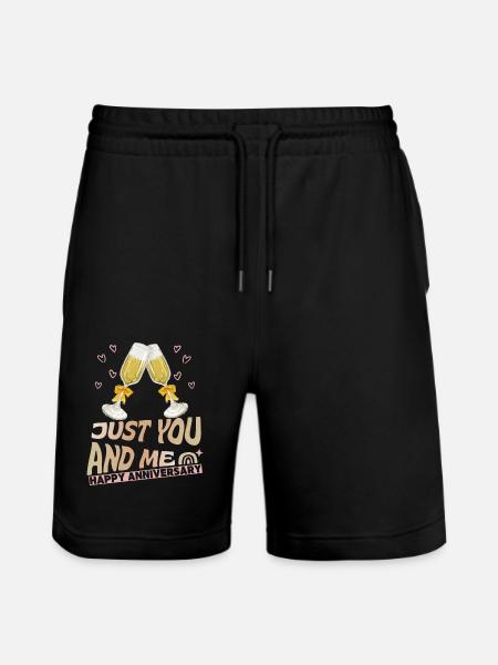Wedding Anniversary Anniversary Anniversary Saying - Stanley/Stella Trainer Unisex Organic Jogging Shorts - black