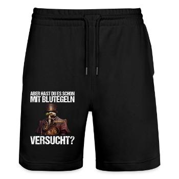 Arzt Ärztin Krankenschwester Pflegerin Medizin - Stanley/Stella Unisex Bio Joggingshorts Trainer  - Schwarz - Vorne - Nik (191cm) & Marisol (170cm)