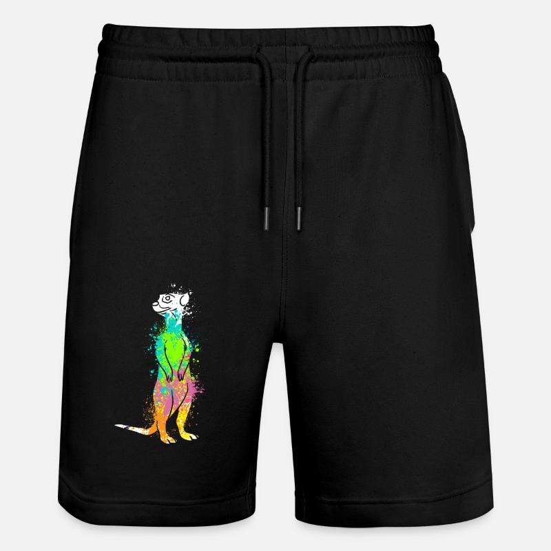 Suricates Splash Art Surikate - Short de jogging bio TRAINER Stanley/Stella unisexe - noir