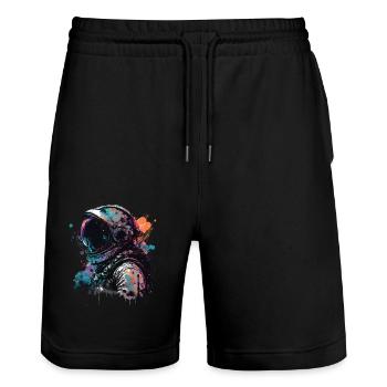Astronaute gothique - Short de jogging bio TRAINER Stanley/Stella unisexe - noir - Devant - Nik (191cm) & Marisol (170cm)