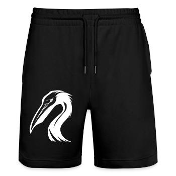 Pélican tropical Oiseaux aquatiques aux yeux maléfiques - Short de jogging bio TRAINER Stanley/Stella unisexe - noir - Devant - Nik (191cm) & Marisol (170cm)