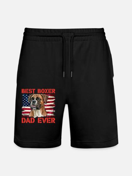 Best Boxer Dad Ever - Stanley/Stella Trainer Unisex Organic Jogging Shorts - black