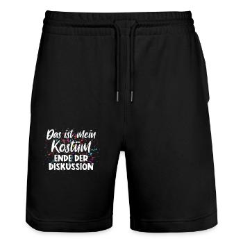 Mein Kostüm ist in der Wäscherei Carnival Party - Stanley/Stella Unisex Bio Joggingshorts Trainer  - Schwarz - Vorne - Nik (191cm) & Marisol (170cm)