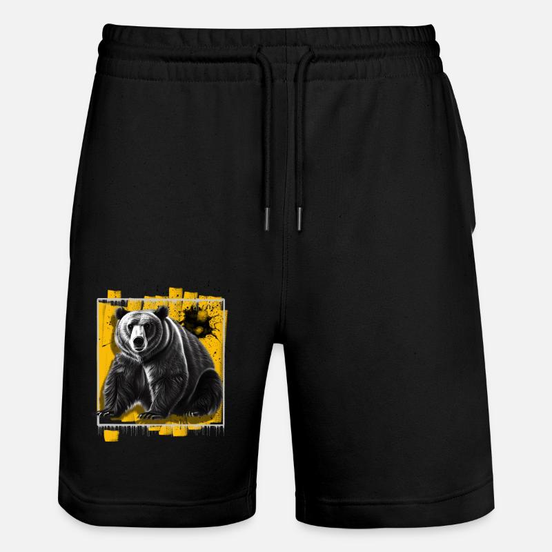 Bär - Stanley/Stella Unisex Bio Joggingshorts Trainer - Schwarz