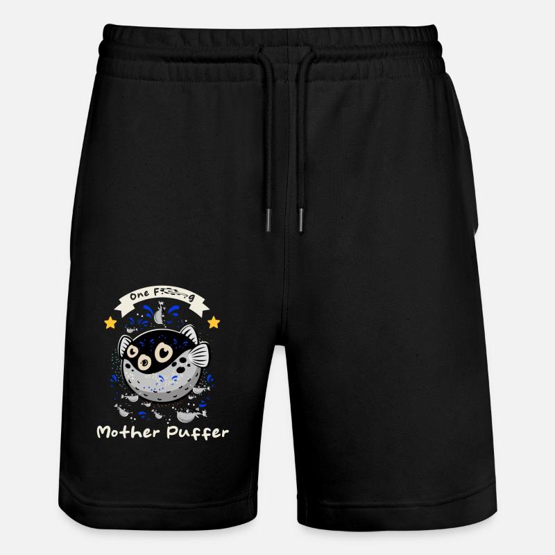 Poisson-globe - Dicton amusant - Short de jogging bio TRAINER Stanley/Stella unisexe - noir