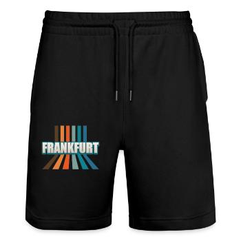 Frankfurterin Frankfurter Francfort - Short de jogging bio TRAINER Stanley/Stella unisexe - noir - Devant - Nik (191cm) & Marisol (170cm)