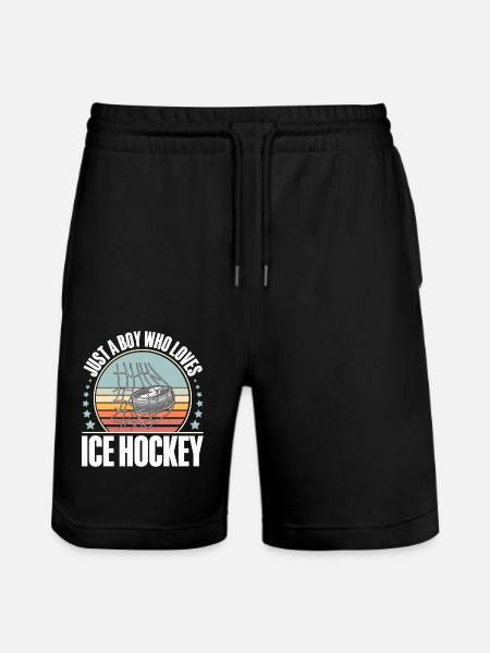 Eishockey Ice Hockey - Stanley/Stella Trainer Unisex Organic Jogging Shorts - black