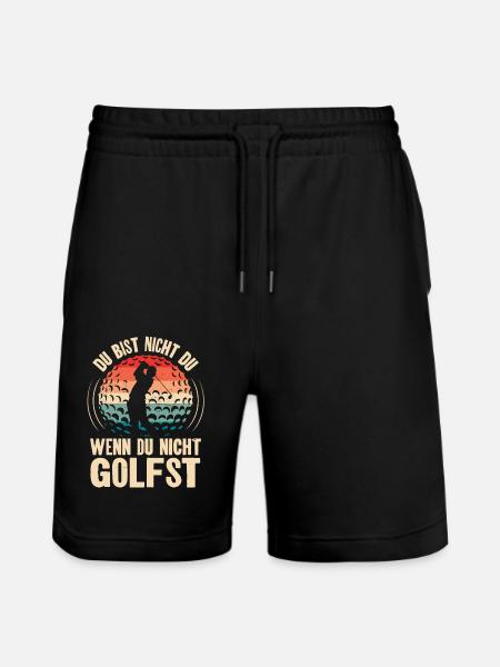 Golf Golfer - Stanley/Stella Unisex Bio Joggingshorts Trainer - Schwarz