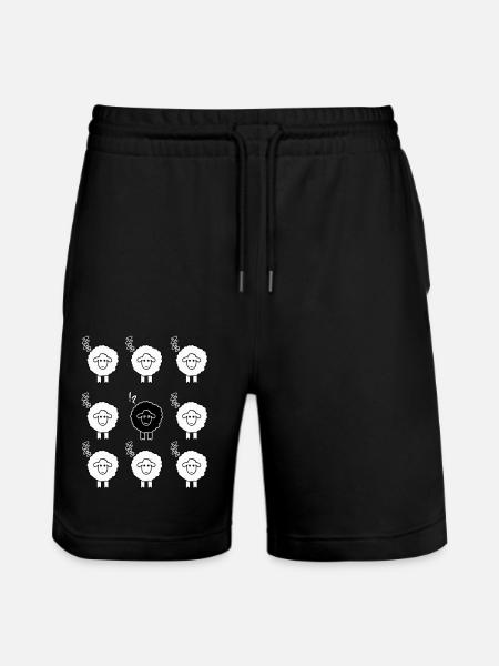 Black sheep - Stanley/Stella Trainer Unisex Organic Jogging Shorts - black