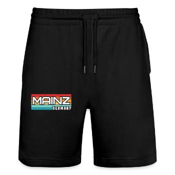 Mainzerin Mainzer Mainz - Stanley/Stella Unisex Bio Joggingshorts Trainer  - Schwarz - Vorne - Nik (191cm) & Marisol (170cm)