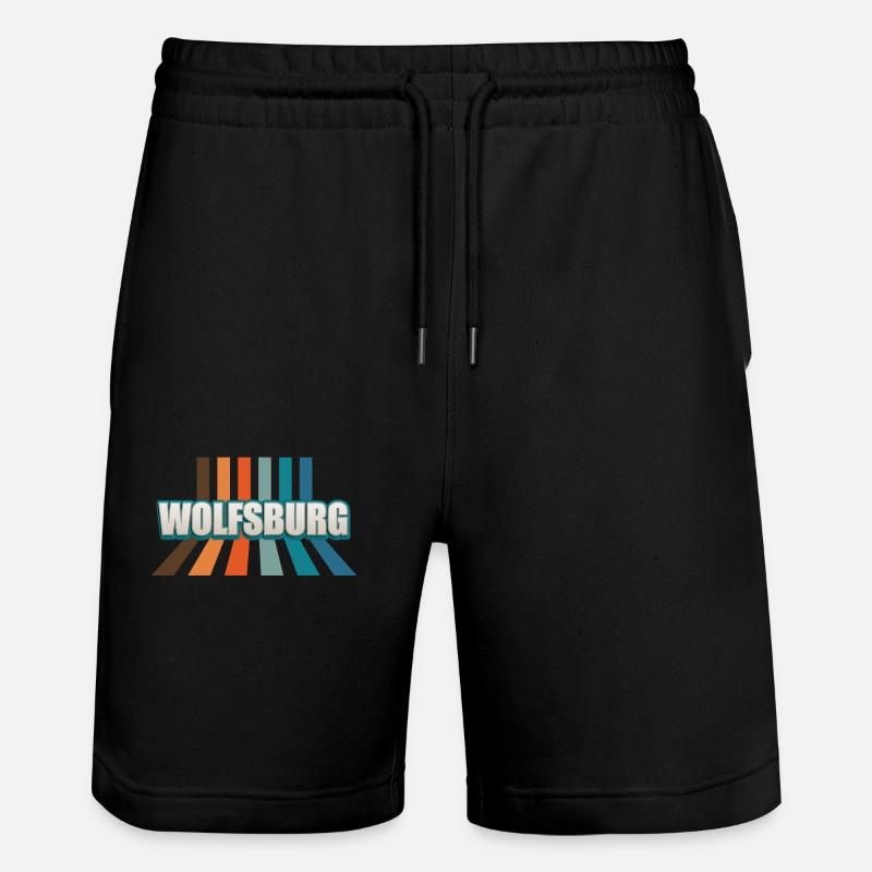 Wolfsburgerin Wolfsburger Wolfsburg - Stanley/Stella Unisex Bio Joggingshorts Trainer  - Schwarz