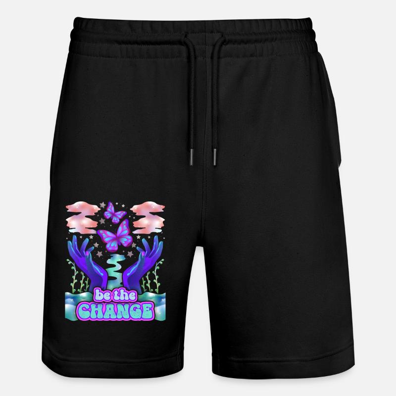 Papillons psychédéliques, Dire - Short de jogging bio TRAINER Stanley/Stella unisexe - noir