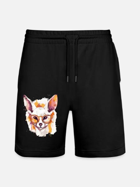 Alo the fennec - Stanley/Stella Trainer Unisex Organic Jogging Shorts - black