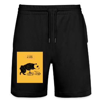 CELA POURRAIT ÊTRE PIRE - Short de jogging bio TRAINER Stanley/Stella unisexe - noir - Devant - Nik (191cm) & Marisol (170cm)