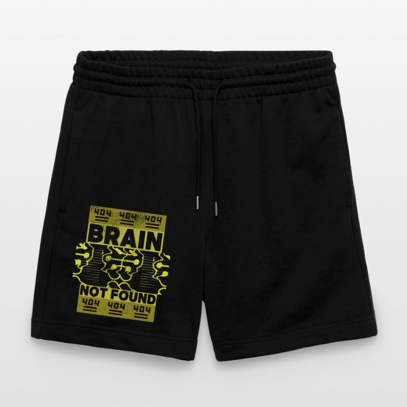 404-html error, computer nerd, funny saying Stanley/Stella Trainer Unisex Organic Jogging Shorts