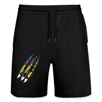 AMAZIGH SYMBOLE BERBERE Z IMAZIGHEN BIJOU KABYLE - Short de jogging bio TRAINER Stanley/Stella unisexe - noir - Devant - Nik (191cm) & Marisol (170cm)