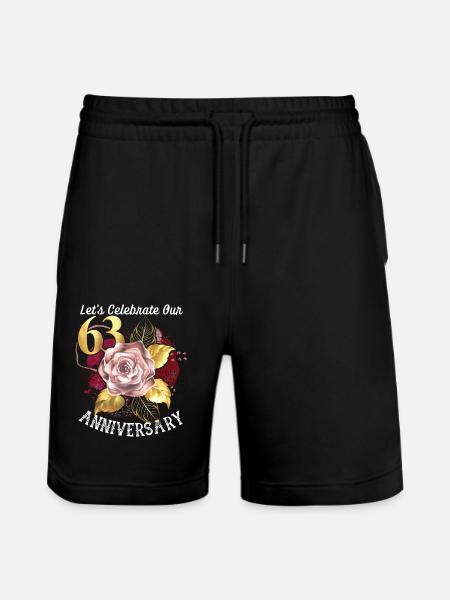 63ste verjaardag, jubileumviering, huwelijksverjaardag - Stanley/Stella uniseks bio-joggingshorts Mover  - zwart