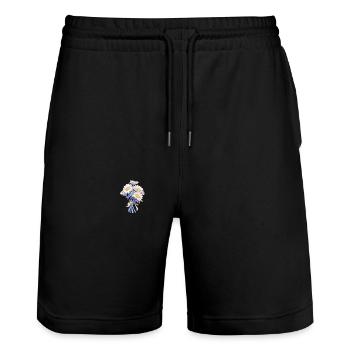 Flower Bouquet Patch Vintage Lover Floral Daisies - Stanley/Stella Trainer Unisex Organic Jogging Shorts - black - Front - Nik (191cm) & Marisol (170cm)