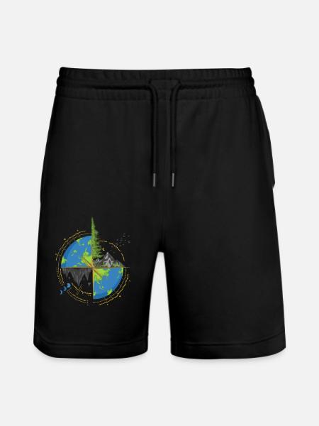 Nature earth - Stanley/Stella Unisex Bio Joggingshorts Trainer - Schwarz