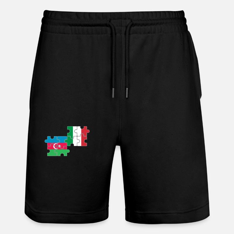 Azerbaïdjan Italie drapeau - Short de jogging bio TRAINER Stanley/Stella unisexe - noir