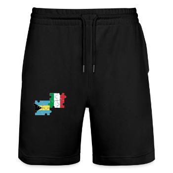 Bahamas Italie Drapeau Bahamaer italien - Short de jogging bio TRAINER Stanley/Stella unisexe - noir - Devant - Nik (191cm) & Marisol (170cm)