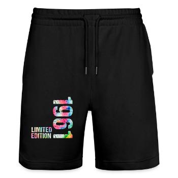 1961 - Stanley/Stella Unisex Bio Joggingshorts Trainer  - Schwarz - Vorne - Nik (191cm) & Marisol (170cm)
