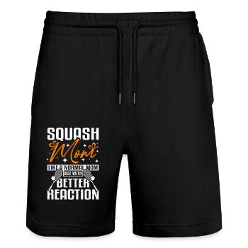Cool squash mom better reaction - Stanley/Stella Trainer Unisex Organic Jogging Shorts - black - Front - Nik (191cm) & Marisol (170cm)
