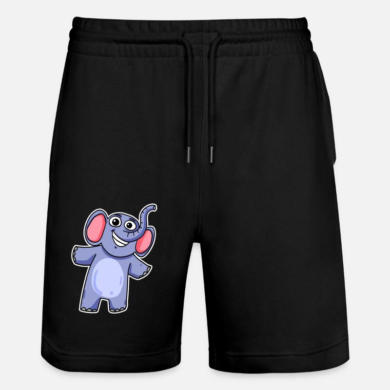 Mignon petit éléphant - Short de jogging bio TRAINER Stanley/Stella unisexe - noir